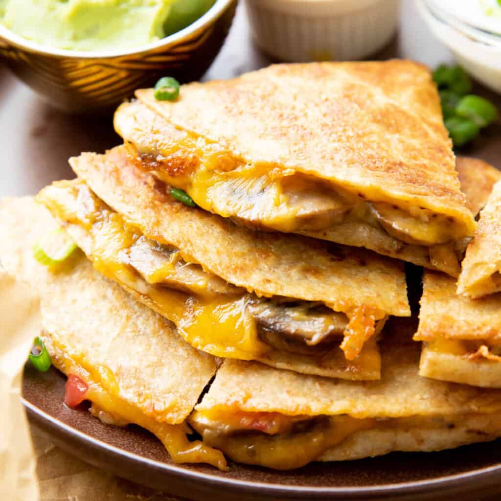 Mushroom Quesadilla Crispy, Cheesy, & Delicious! Beaming Baker