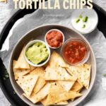Baked Tortilla Chips short Pinterest image.