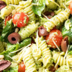 Pesto Pasta Salad medium Pinterest image.