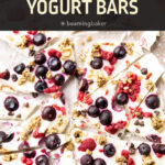 Frozen Yogurt Bars short Pinterest image.