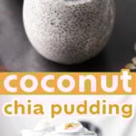 Coconut Chia Pudding Recipe long Pinterest image.