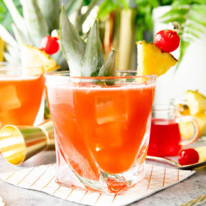 Jungle Bird Cocktail served in a rocks glass