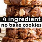 No Bake Chocolate Oatmeal Cookies pinterest image.