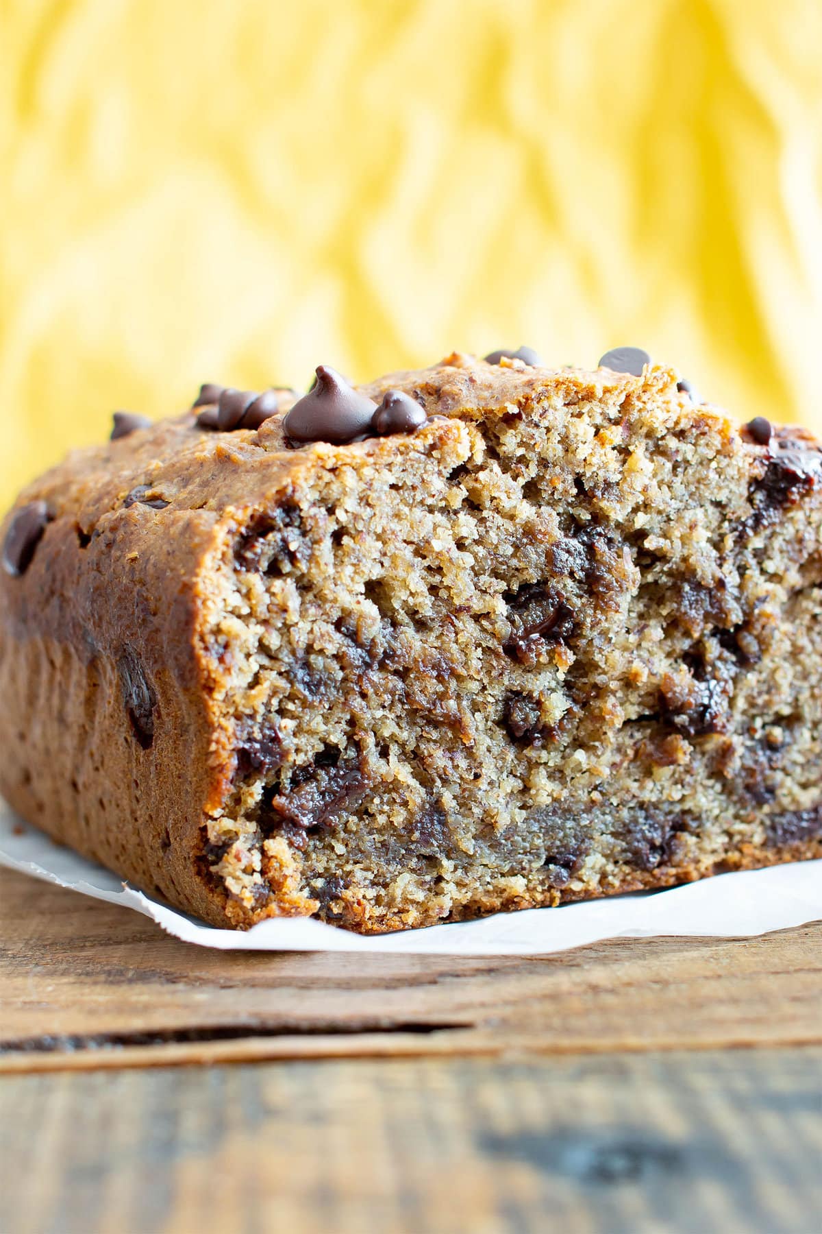 Sliced loaf of moist banana bread - one of the Banana Breakfast Recipes in today's recipe collection