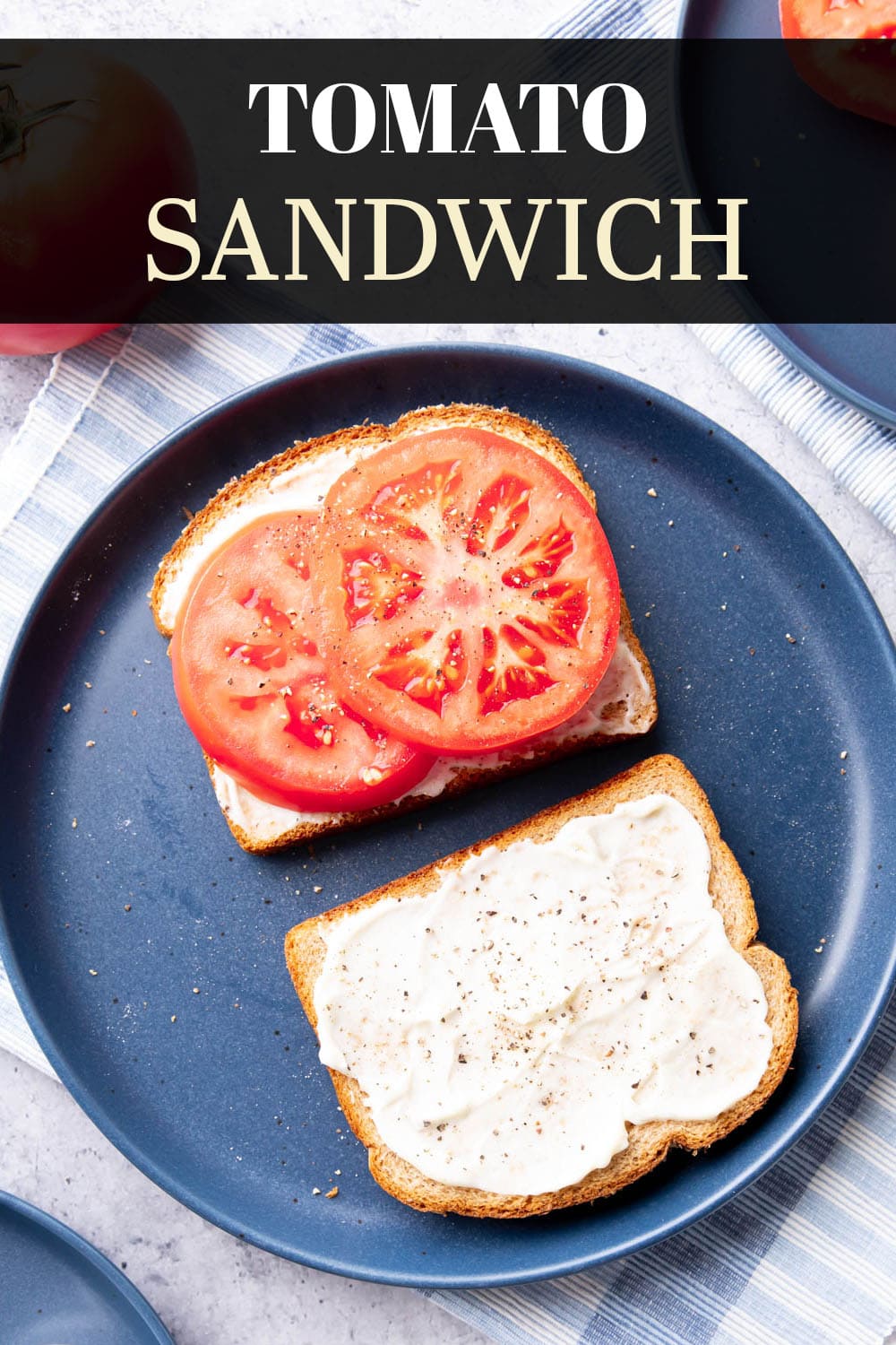 Tomato Sandwich short Pinterest image.
