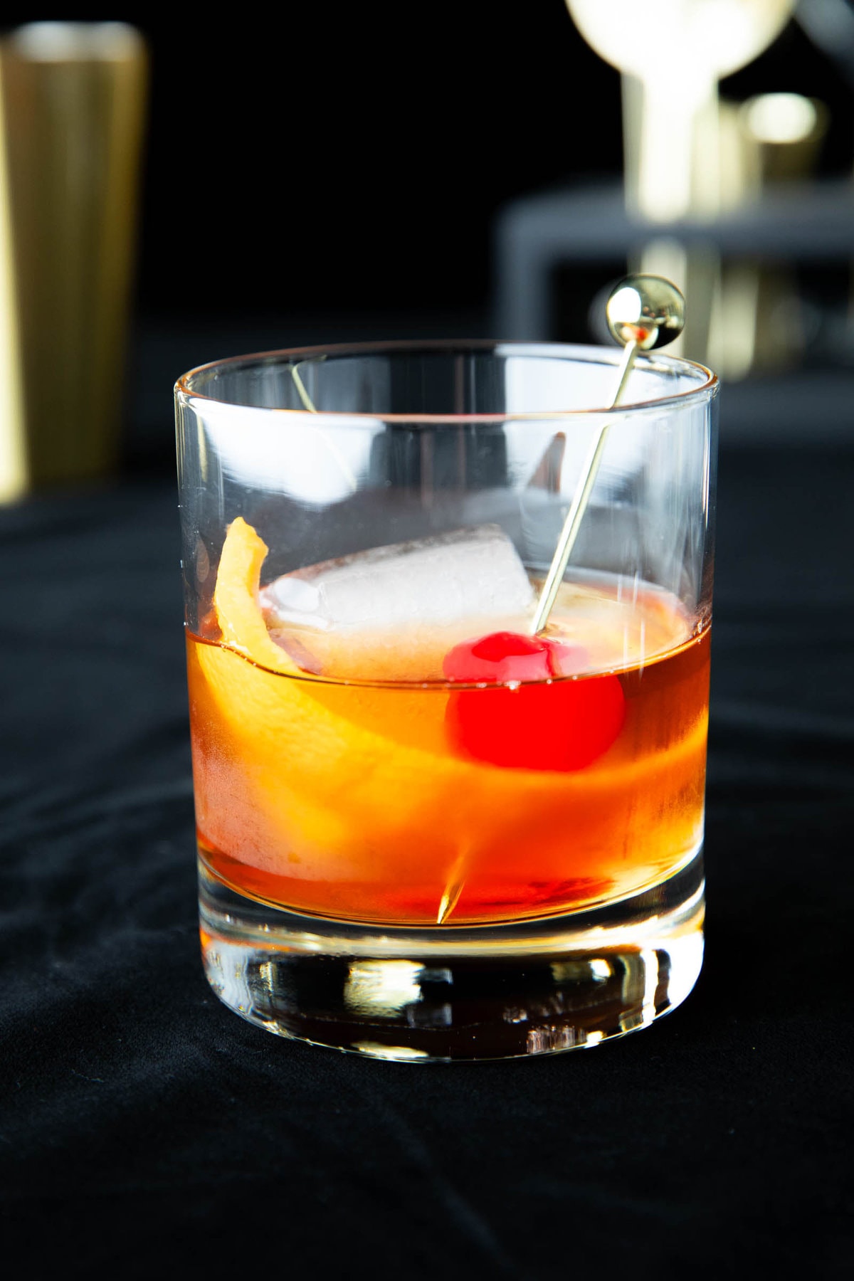 an Old Fashioned Drink served in an old fashioned glass
