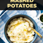 Vegan Mashed Potatoes short Pinterest image.