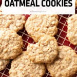 Cinnamon Oatmeal Cookies short Pinterest image.