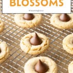 Peanut Butter Blossoms short Pinterest image.