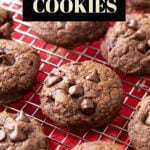 Brownie Cookies short pinterest image.