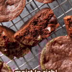 Fudgy Brownie Bites Recipe short Pinterest image.