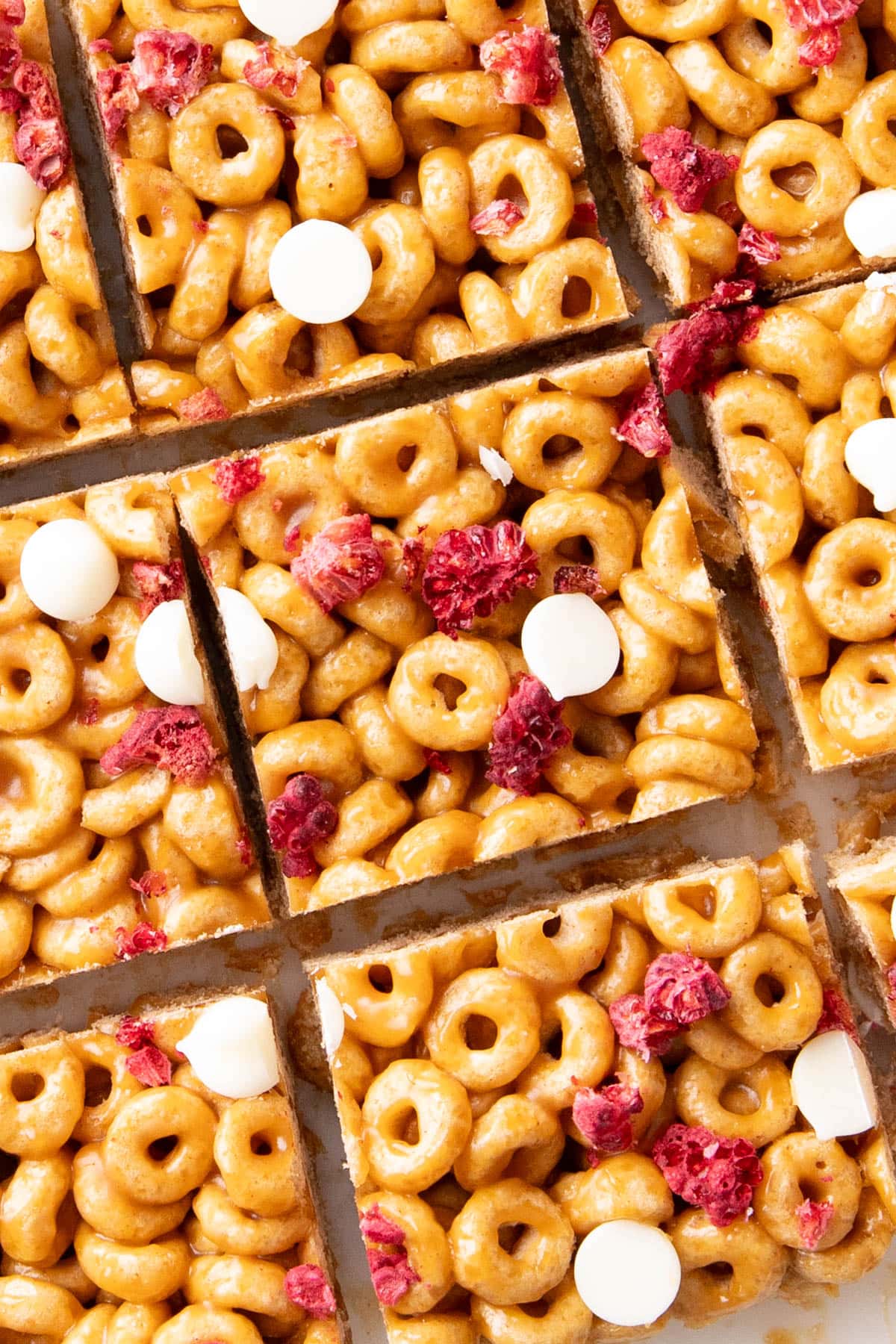 Super close up of cereal bars