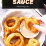 Onion Ring Sauce short Pinterest image.