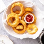 Air Fryer Onion Rings medium Pinterest image.