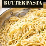 Garlic Butter Pasta short Pinterest image.