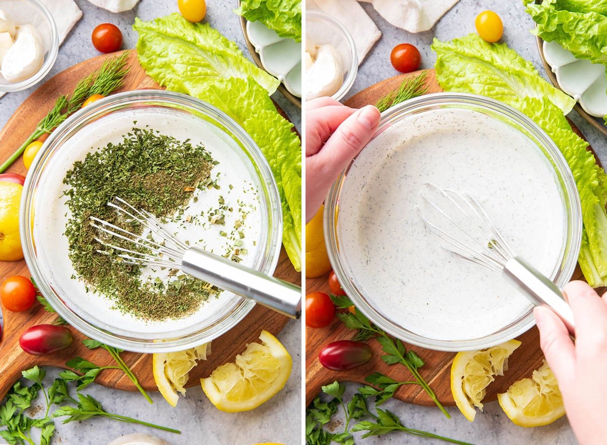 Stirring parsley, chives, and dill into this creamy, tangy buttermilk recipe