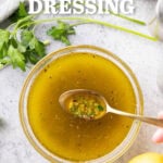 Italian Dressing Recipe short Pinterest image.