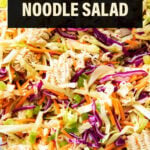Ramen Noodle Salad short Pinterest image.