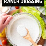 Ranch dressing short Pinterest image.