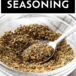 Italian seasoning short Pinterest image.