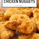 Air Fryer Chicken Nuggets short Pinterest image.