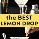 Lemon Drop Martini long Pinterest image.