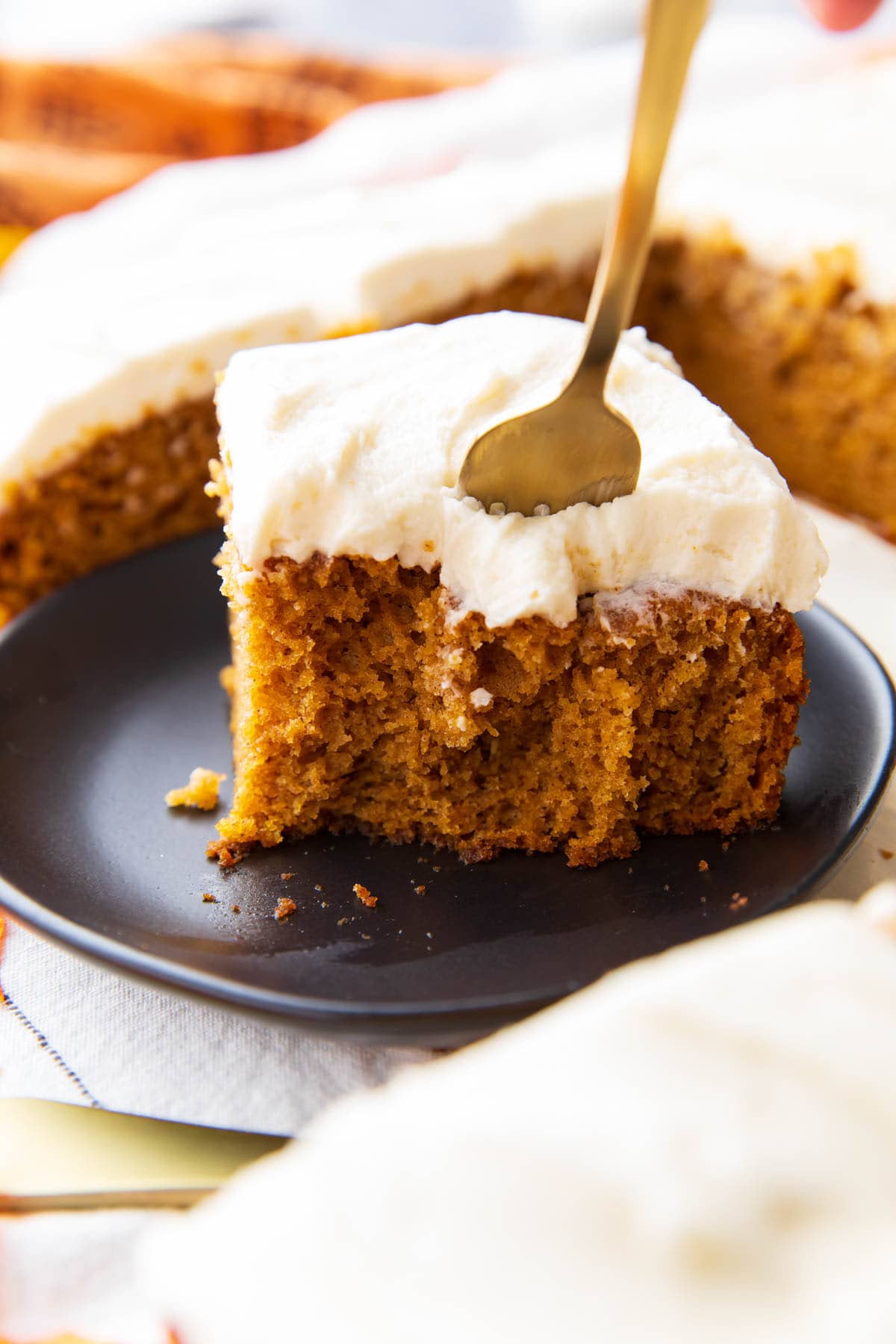 Far Fork into Cake Slice - Taking a bite out of this festive fall dessert recipe