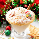 Closeup photo of gingerbread martini