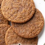Gingersnap Cookie Recipe long Pinterest image.