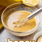Honey Mustard Dressing Recipe short Pinterest image.