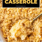 Pineapple Casserole short Pinterest image.