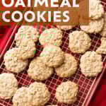 Cinnamon Oatmeal Cookies short Pinterest image.