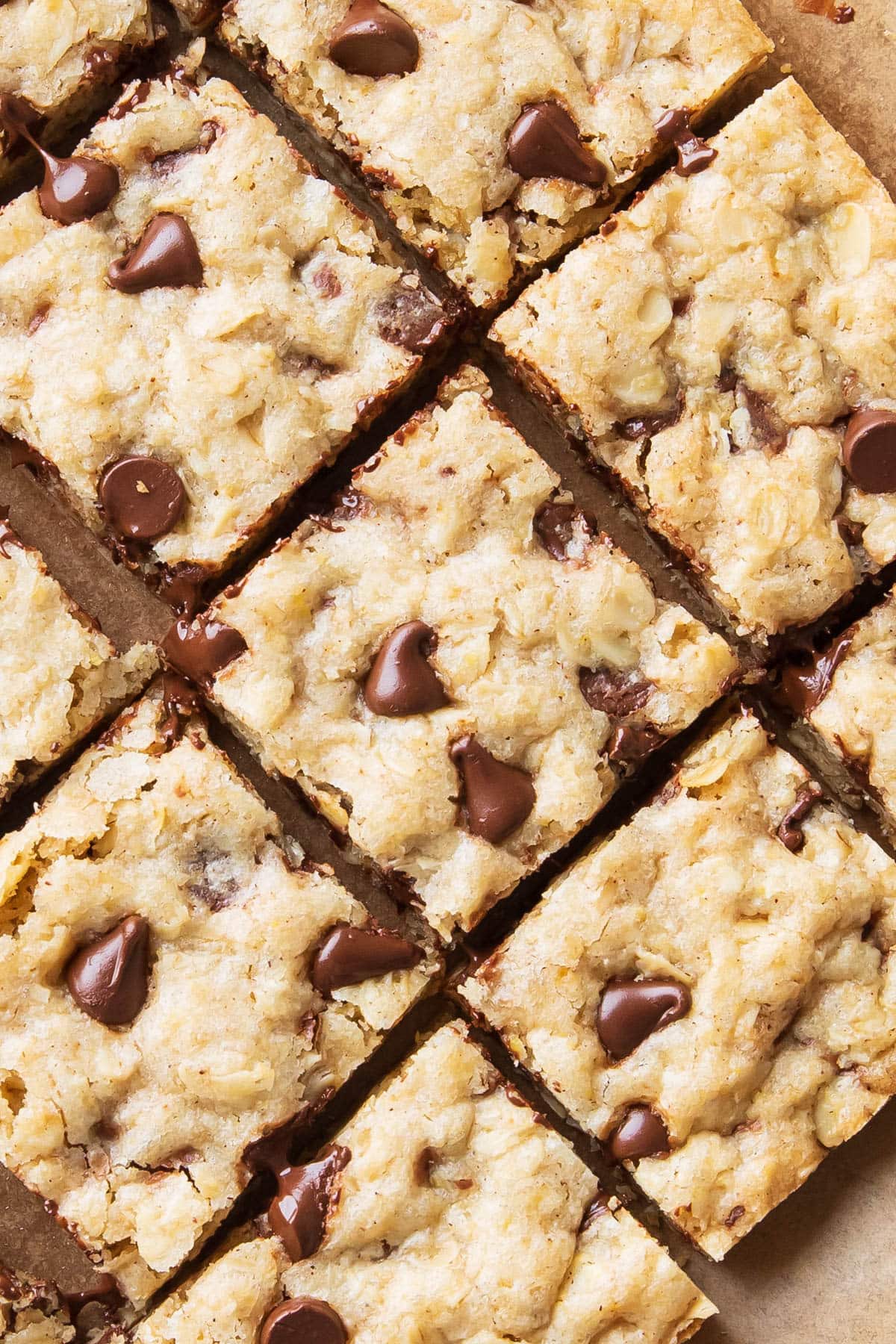 close up of sliced baked goodies with crispy edges and moist centers