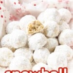 Snowball Cookies short Pinterest image.