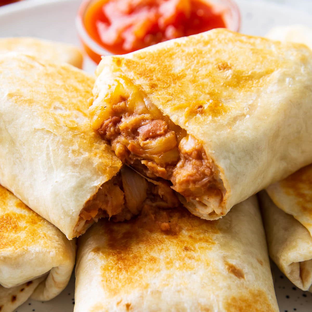 Easy Bean and Cheese Burritos