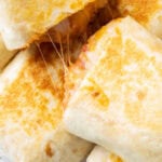 Easy Bean and Cheese Burritos Pinterest image.