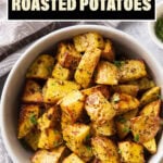 Air Fryer Roasted Potatoes short Pinterest image.