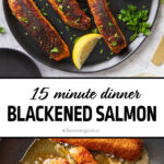 Blackened Salmon Recipe medium Pinterest image.