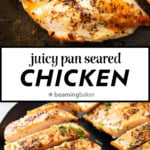 Pan Seared Chicken Breast Pinterest image.