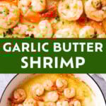 Garlic Butter Shrimp pinterest image.