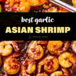 Asian Garlic Shrimp long Pinterest image.