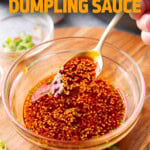 Easy Dumpling Sauce Recipe short Pinterest image.