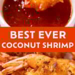 Coconut Shrimp pinterest image.