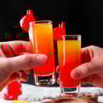 Pineapple Upside Down Cake Shot long Pinterest image.