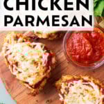 Air Fryer Chicken Parmesan Recipe Pinterest image.