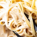 Fettuccine Alfredo Pinterest image.