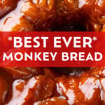 Monkey Bread Recipe - Easy! Pinterest image.