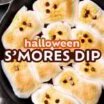 Halloween S’mores - Ghost S’mores Dip short Pinterest image.