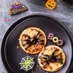 Halloween Mini Spider Pizzas pinterest image.