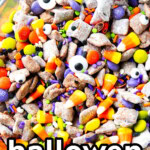 Halloween Puppy Chow short Pinterest image.